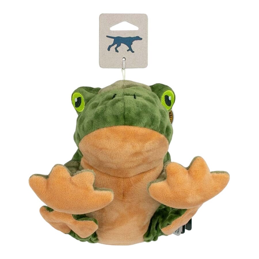 Tall Tails Plush Frog Twitch Squeak and Crinkle Plush Dog Toy - 9 Inches