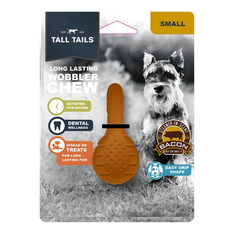 Tall Tails Wobbler Chew Easy Grip Bacon Scented Chew Dog Toy