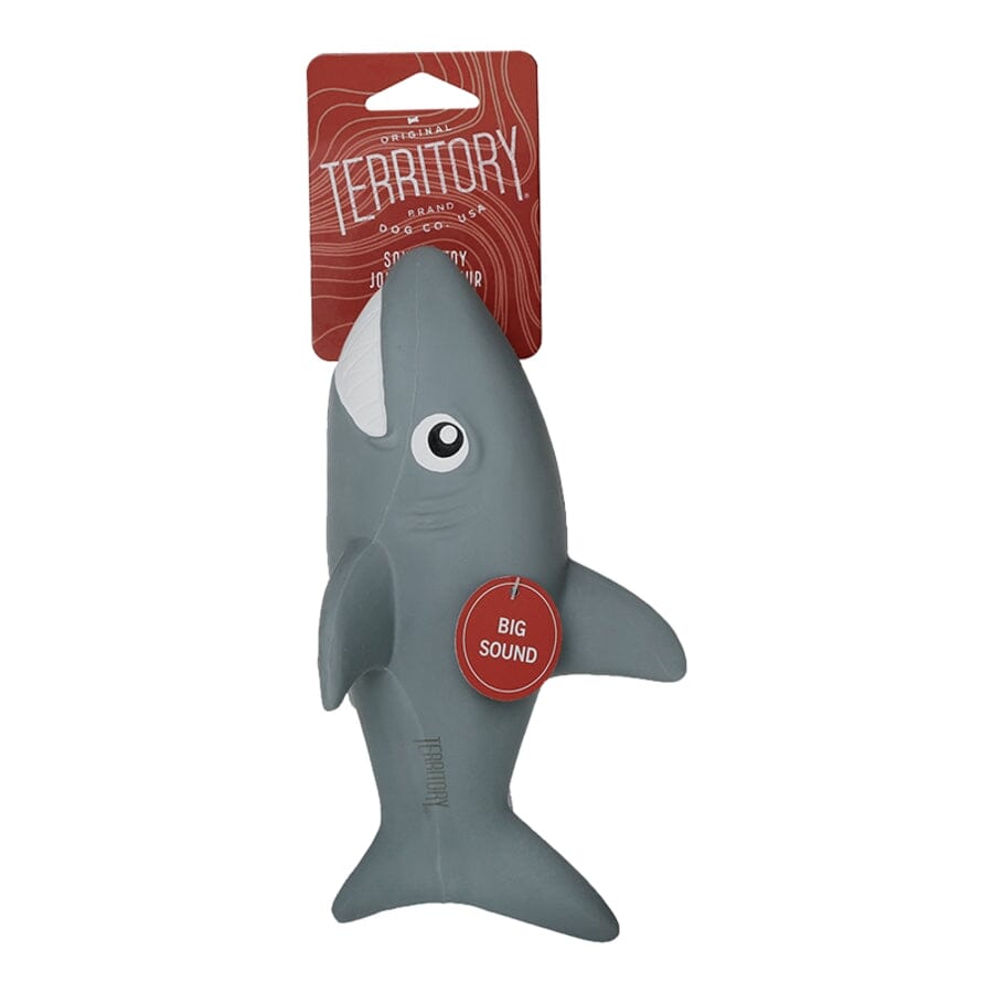 Territory Shark Squeaker Latex Chew Dog Toy - 8.8 Inches