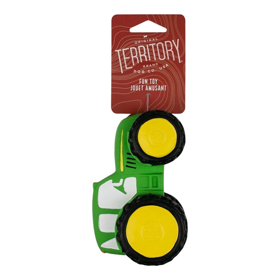 Territory Tractor Truck Squeaker Latex Chew Dog Toy - 5.8 Inches