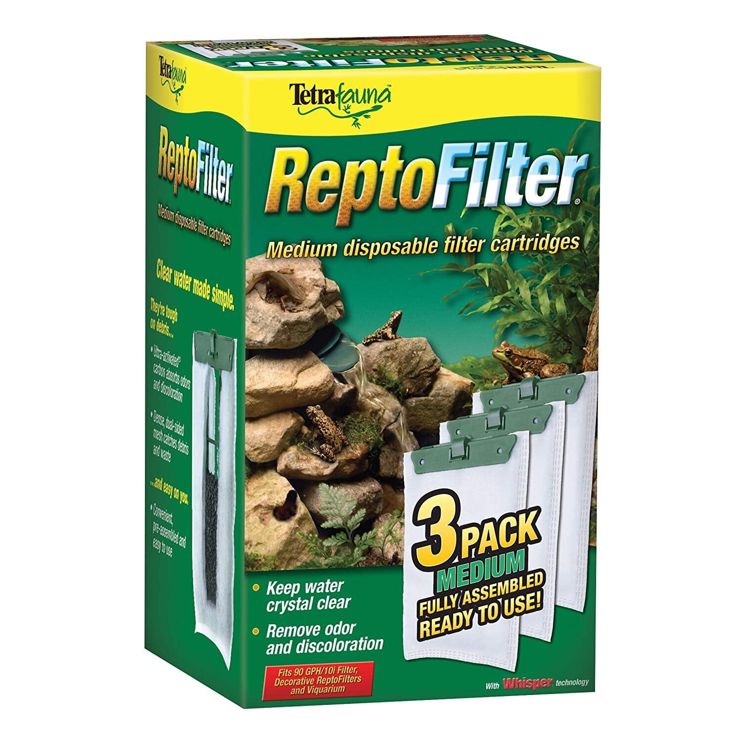 Tetra Reptofilter Cartridges Reptile Filter Media - Medium - 3 Pack