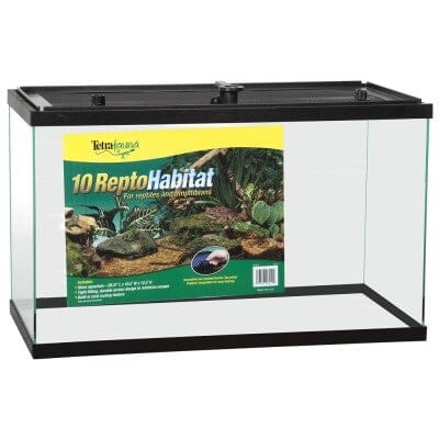 Tetrafauna Reptohabitat Reptile Glass Enclosure - 10 Gal - 20 X 10 X 12