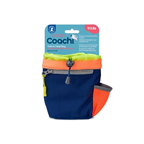 The Company of Animals Coachi Train and Treat Travel Bag Pouch - Navy and Coral Default Title