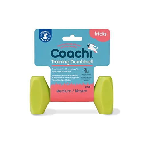 The Company of Animals Coachi Training Dumbbell Fetch and Chew Floating Dog Toy Small