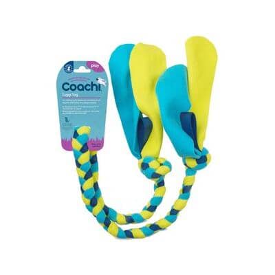 The Company of Animals Coachi Tuggi Tug Tug-of-War Soft Tug Interactive Dog Toy - Blue/Lime Default Title