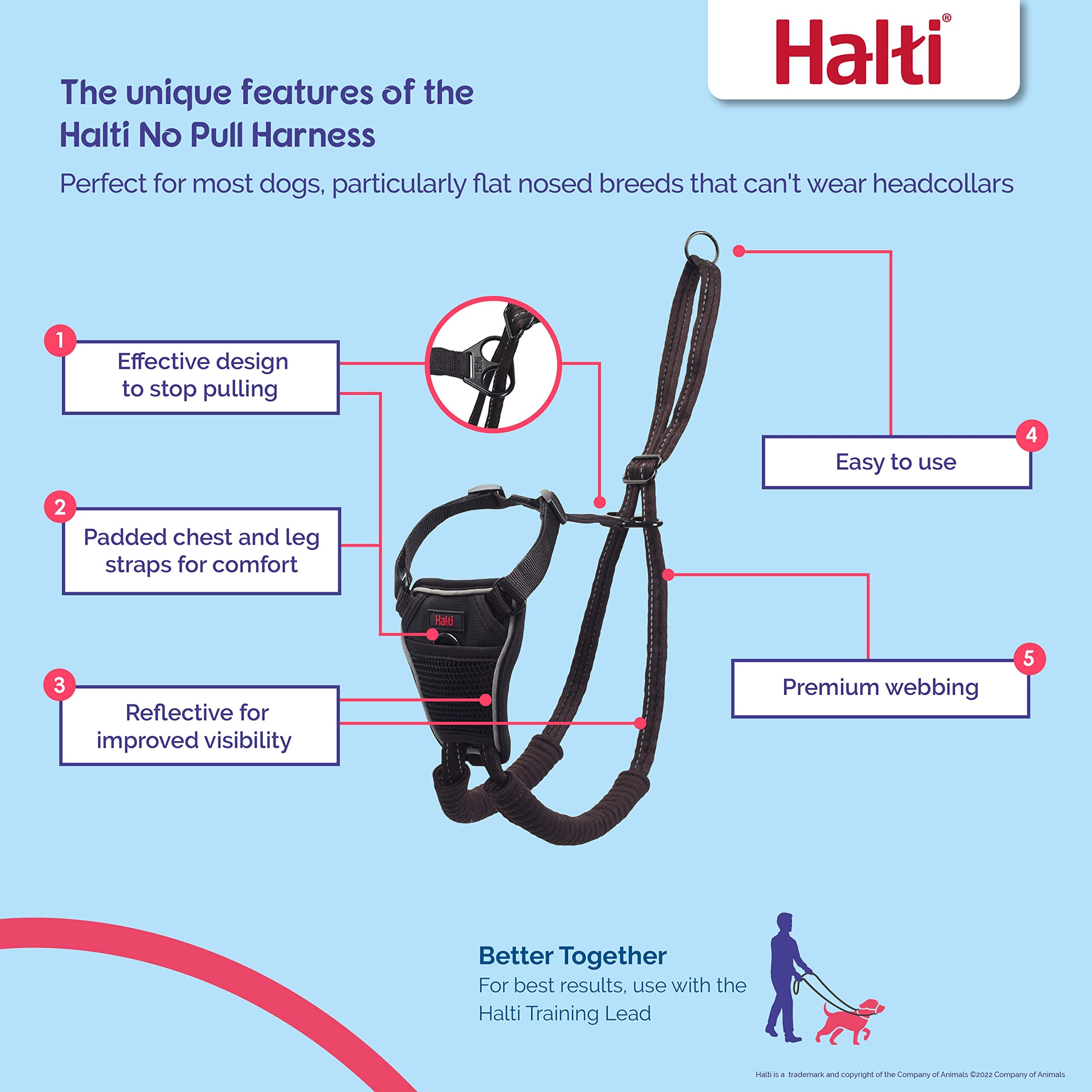 The Company of Animals Halti No Pull Dog Harness - Medium  