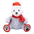 The Worthy Dog Polar Bear Christmas Holiday Squeak Nylon and Plush Dog Toy