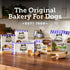 Three Dog Bakery Holiday Lick N' Crunch Carob and Red Creme Sandwich Cookies Crunchy Dog Treats - 13 Oz - Case of 6