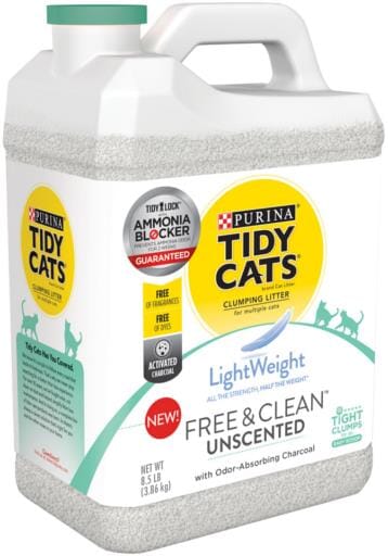 Tidy Cats Low Dust Clumping Cat Litter Lightweight Free & Clean Unscented Multi Cat Litter  