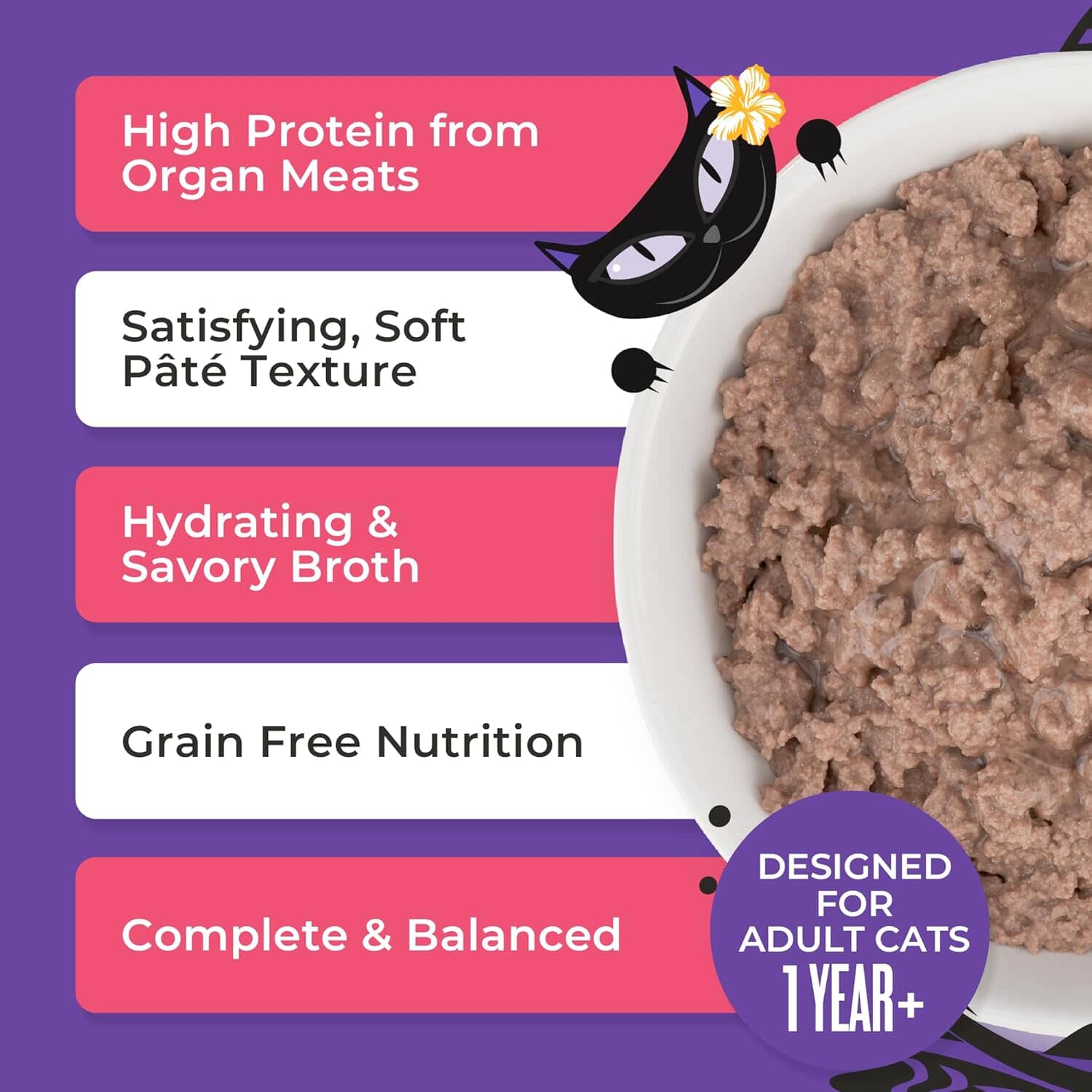 Tiki Cat After Dark Soft Pate Grain-Free Beef and Beef Liver Adult Canned Cat Food - 5.5 Oz - Case of 8