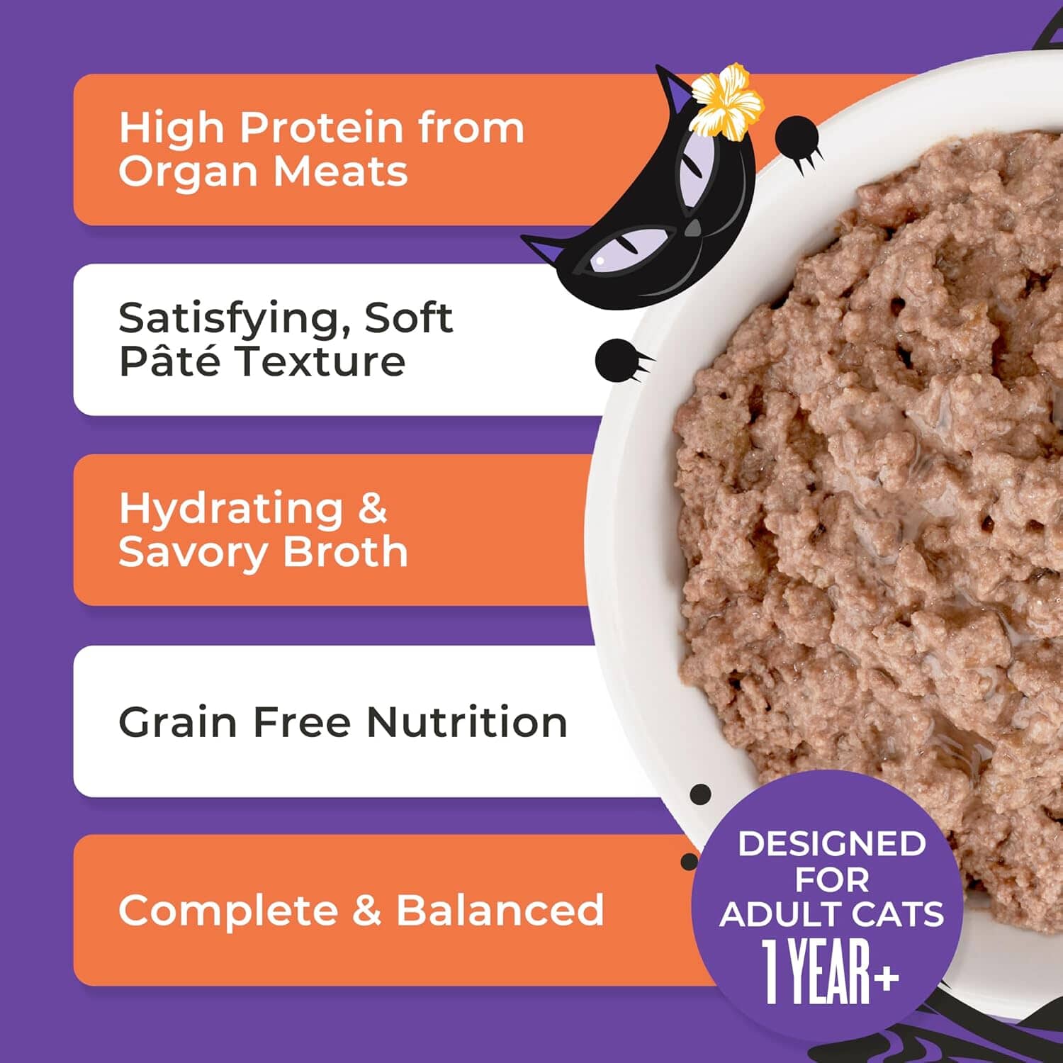 Tiki Cat After Dark Soft Pate Grain-Free Venison and Beef Liver Adult Canned Cat Food - 5.5 Oz - Case of 8
