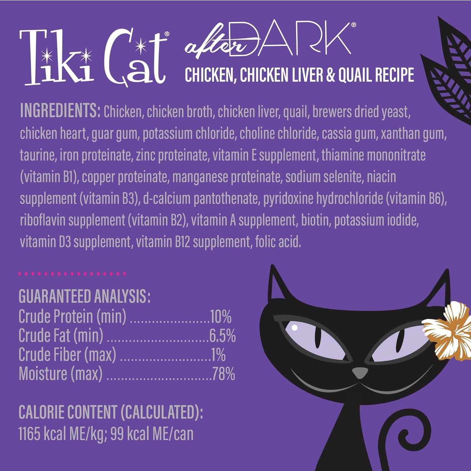Tiki Cat After Dark Soft Pate High-Protein Chicken and Quail Egg Adult Canned Cat Food - 3 Oz - Case of 12