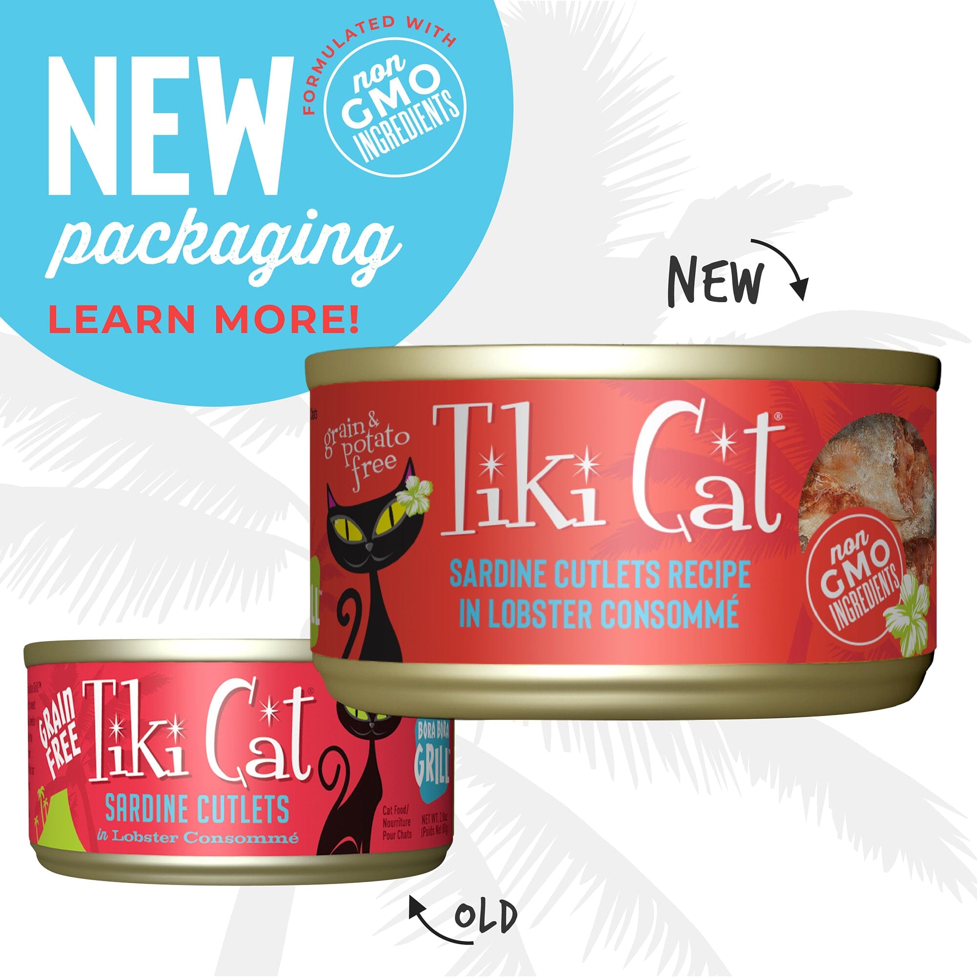 Tiki Cat Bora Bora Grill Canned Cat Food - Sardine in Lobster Consomme - Case of 12