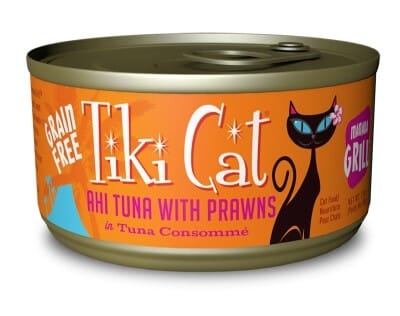 Tiki Cat Manana Grill Canned Cat Food - Ahi Tuna with Prawns - Case of 12