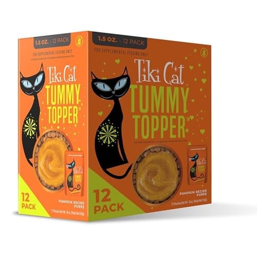 Tiki Cat Solutions Tummy Topper Pumpkin Puree Supplemental Wet Cat Food Topper - 1.5 Oz - Case of 12 Default Title