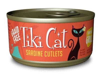 Tiki Cat Tahitian Grill Canned Cat Food - Sardine Cutlets - Case of 12