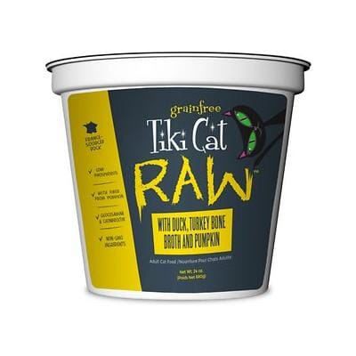 Tiki Pet Raw Food Tiki Dog Raw Duck Turkey Bone Broth and Pumpkin - 24 oz. Tub