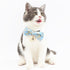 Touchcat ® Floral Patterned Designer Cat Collar with Bow - Blue - Small Blue Small