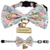 Touchcat ® Floral Patterned Designer Cat Collar with Bow - Pink - Large