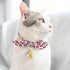 Touchcat ® Miss-Daisy Designer Cat Collar with large Bowtie and Bell Charm