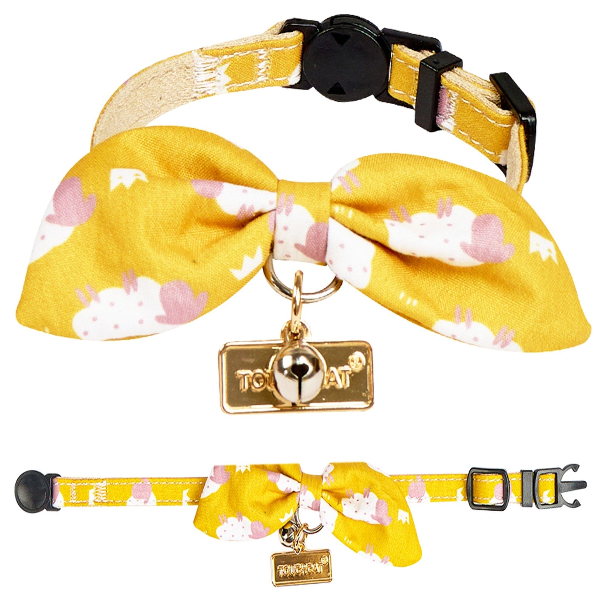 Touchcat ® Shepherd Patterned Designer Cat Collar with Bow