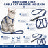 Touchcat 'Radi-Claw' Durable Cable Cat Harness and Leash Combo