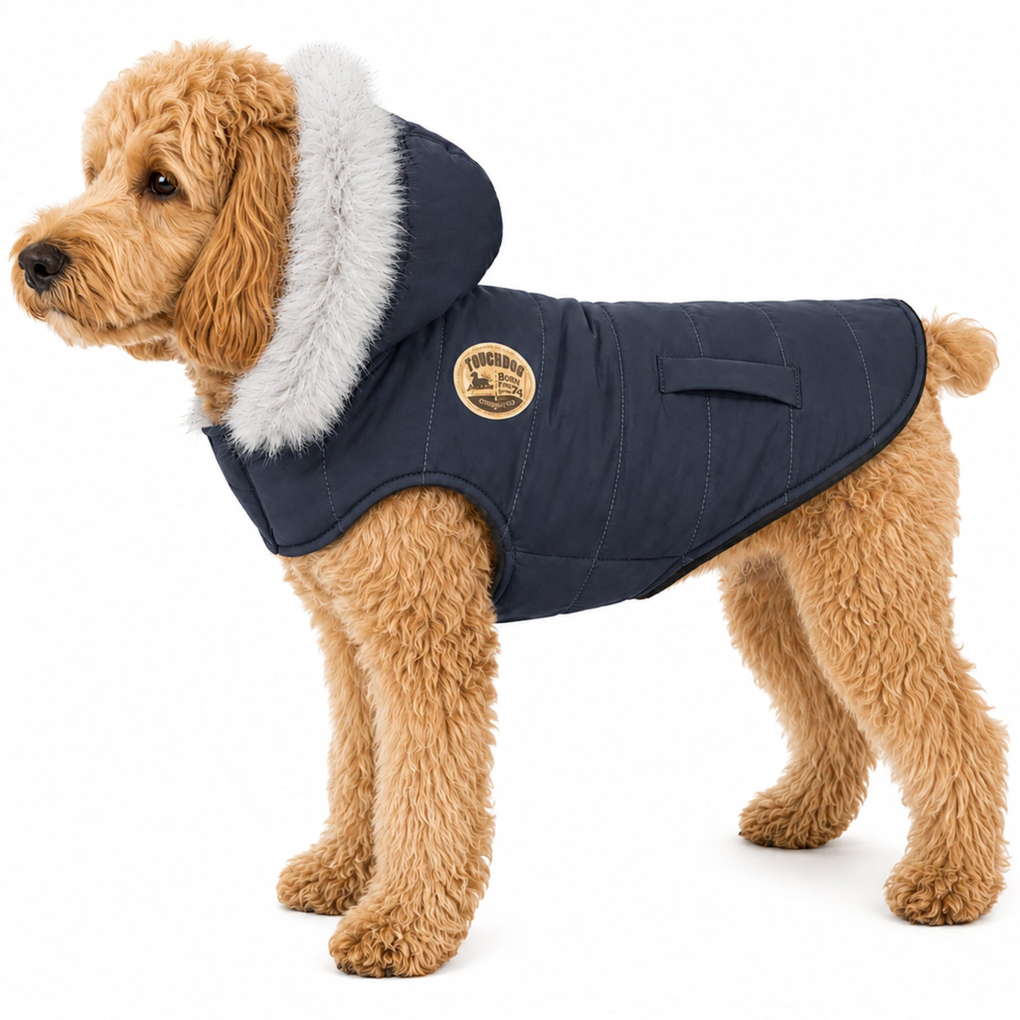 Touchdog 'Eskimo-Swag' Duck-Down Insulated Winter Dog Coat Parka X-Small Navy