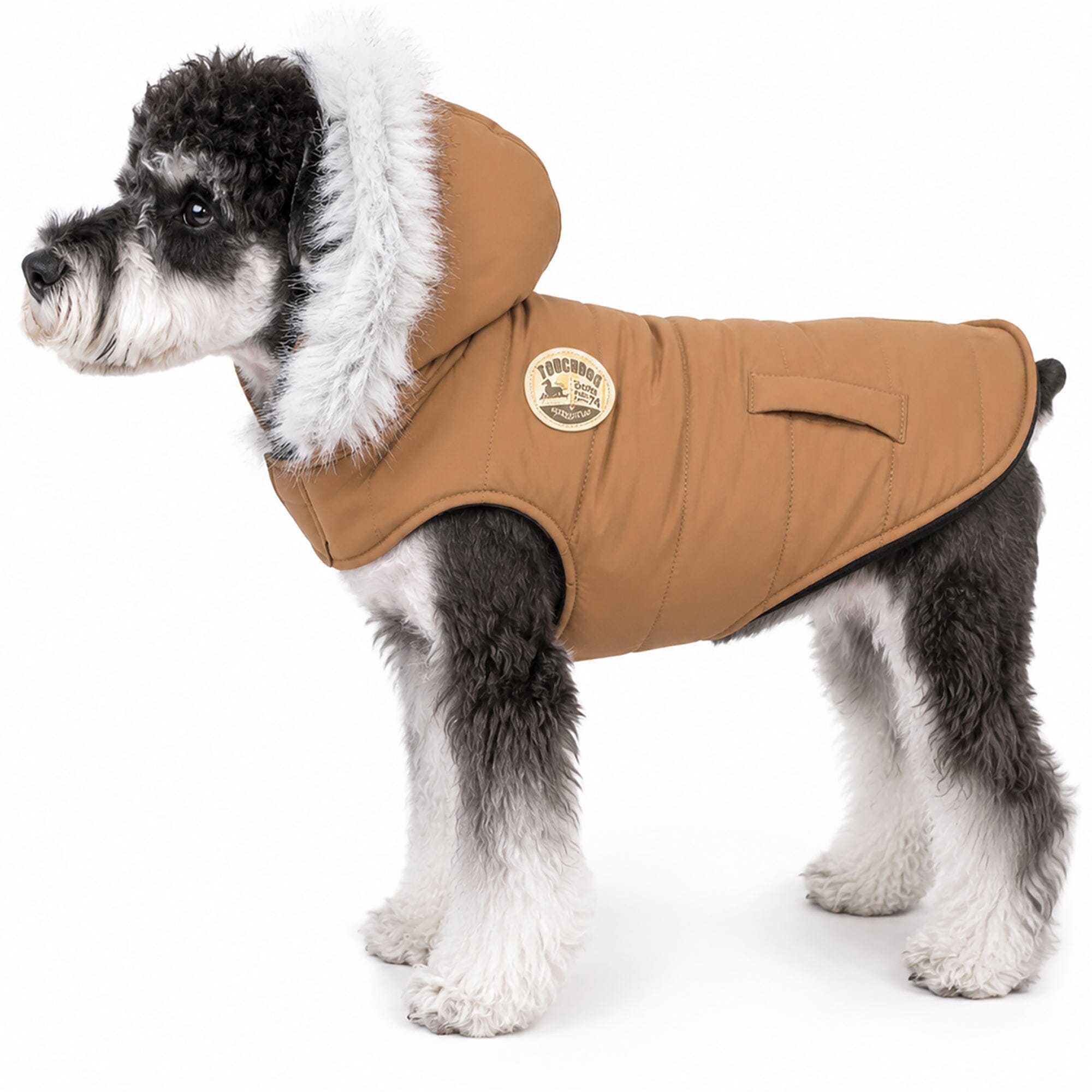 Touchdog 'Eskimo-Swag' Duck-Down Insulated Winter Dog Coat Parka X-Small Brown