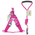 Touchdog Faded-Barker 2-in-1 Fashion Dog Leash and Harness Large Pink
