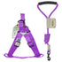 Touchdog Faded-Barker 2-in-1 Fashion Dog Leash and Harness Large Purple
