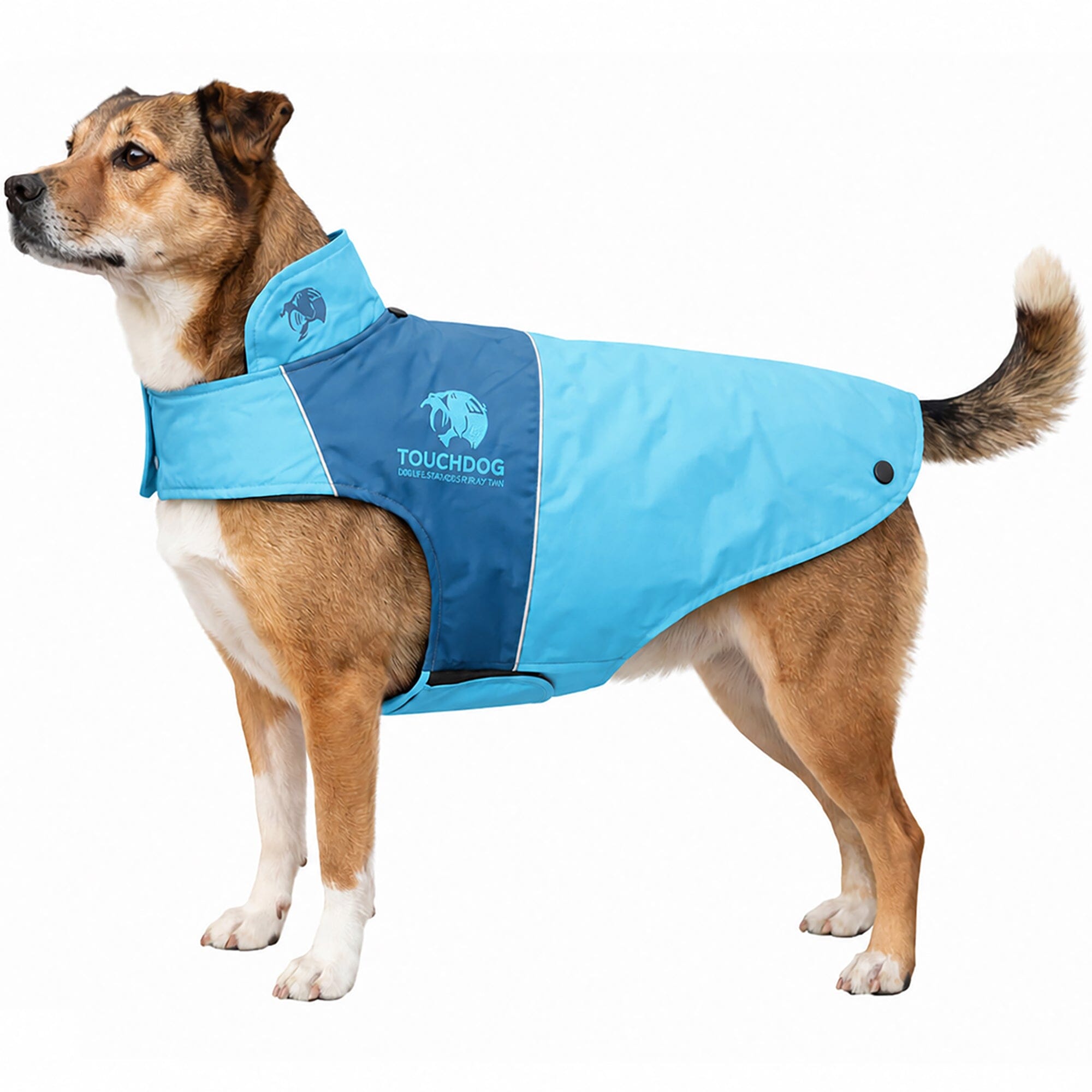 Touchdog ® Lightening-Shield 2-in-1 Dual-Removable-Layered Waterproof Dog Jacket X-Small Turquoise Blue, Ocean Blue