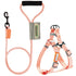 Touchdog ® 'Macaron' 2-in-1 Durable Nylon Dog Harness and Leash Pink Small