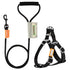 Touchdog ® 'Macaron' 2-in-1 Durable Nylon Dog Harness and Leash Black Small