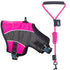 Touchdog ® 'Reflective-Max' 2-in-1 Performance Dog Harness and Leash X-Small Pink, Charcoal Grey