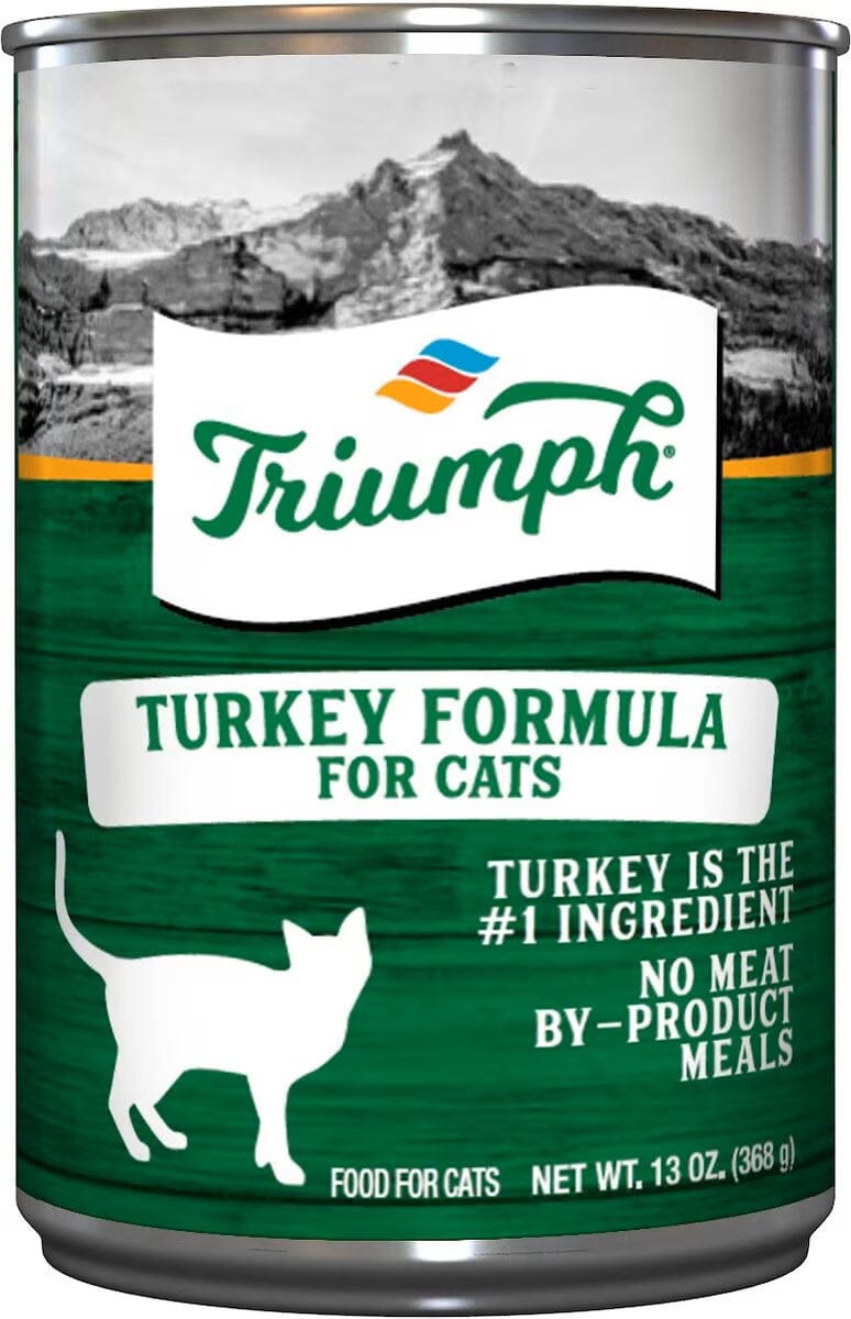 Triumph Natural Turkey Canned Cat Food - 13 oz - Case of 12