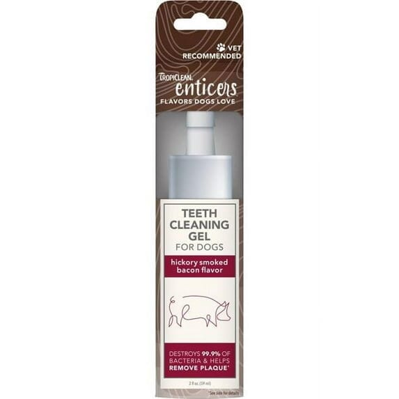Tropiclean Enticers Hickory Smoked Bacon Flavor Dental Oral Dog Teeth Cleaning Gel - 2 Oz Default Title