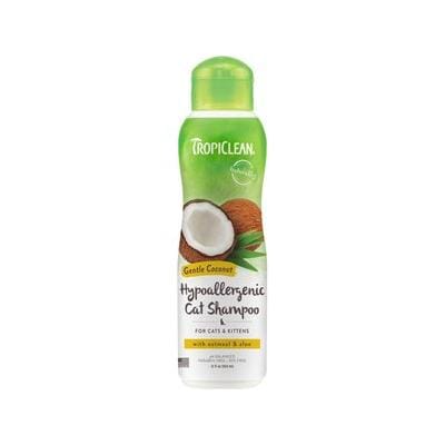 Tropiclean Gentle Coconut Oatmeal and Aloe Hypoallergenic Allergy and Sensitive Skin Kitten and Cat Shampoo - 12 Oz Default Title