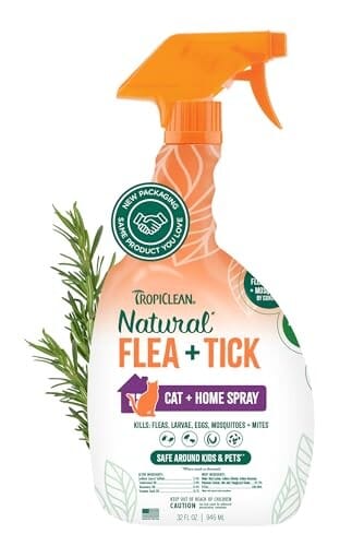 Tropiclean Natural Flea and Tick Treatment for Cat and Home Trigger Spray - 32 Oz Default Title