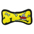 Tuffy Junior Bone Reinforced Durable Squeak Fetch and Floating Plush Dog Toy - Yellow Default Title