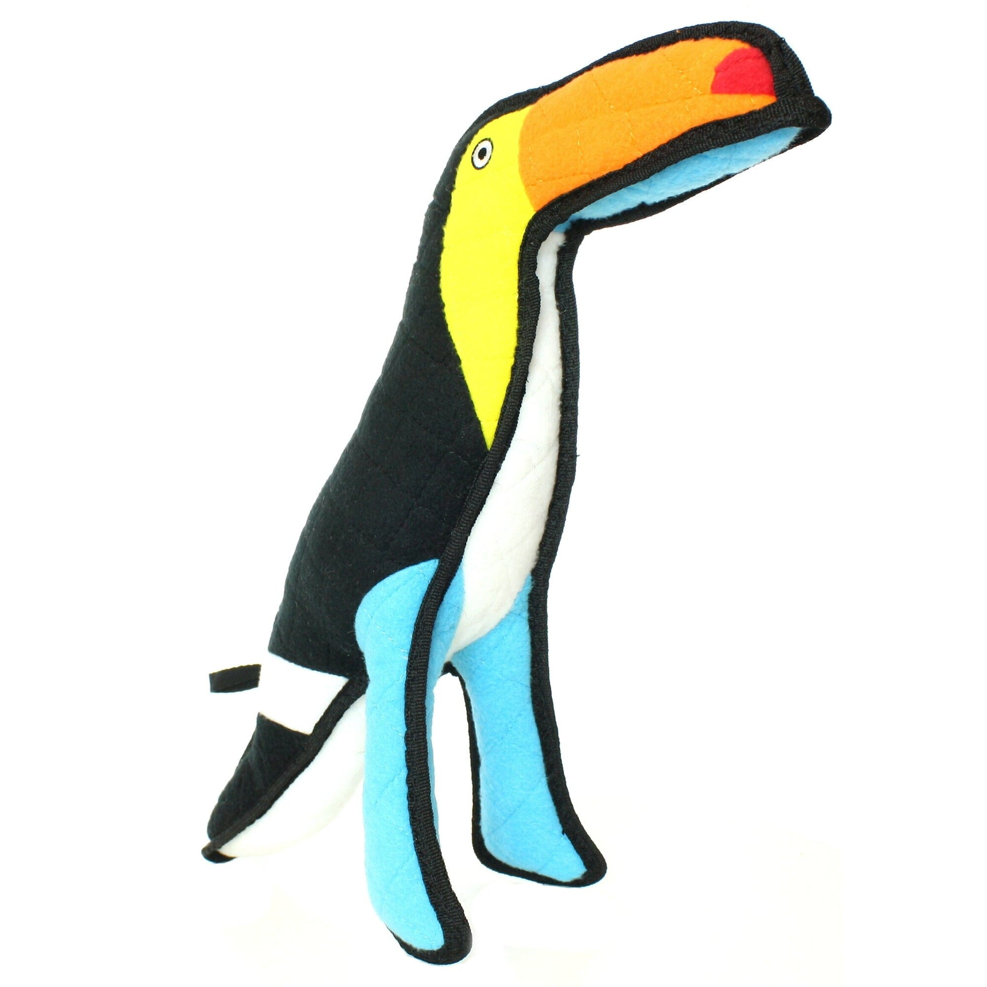 Tuffy Zoo Toucan Parrot Reinforced Durable Squeak and Floating Plush Dog Toy