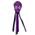 Tuffy's Ocean Creature Squid Float and Squeak Nylon and Plush Fetch Dog Toy - Purple