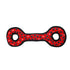 Tuffy's Ultimate Tug O' War Paw-Patterned Float and Squeak Nylon and Plush Dog Toy - Red  