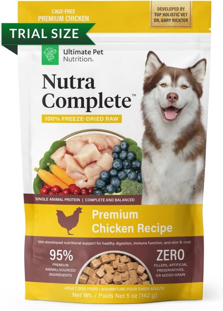 Ultimate Pet Nutrition Nutra Complete Premium Chicken with Antioxidants Freeze-Dried Raw Dog Food 5 Ounce