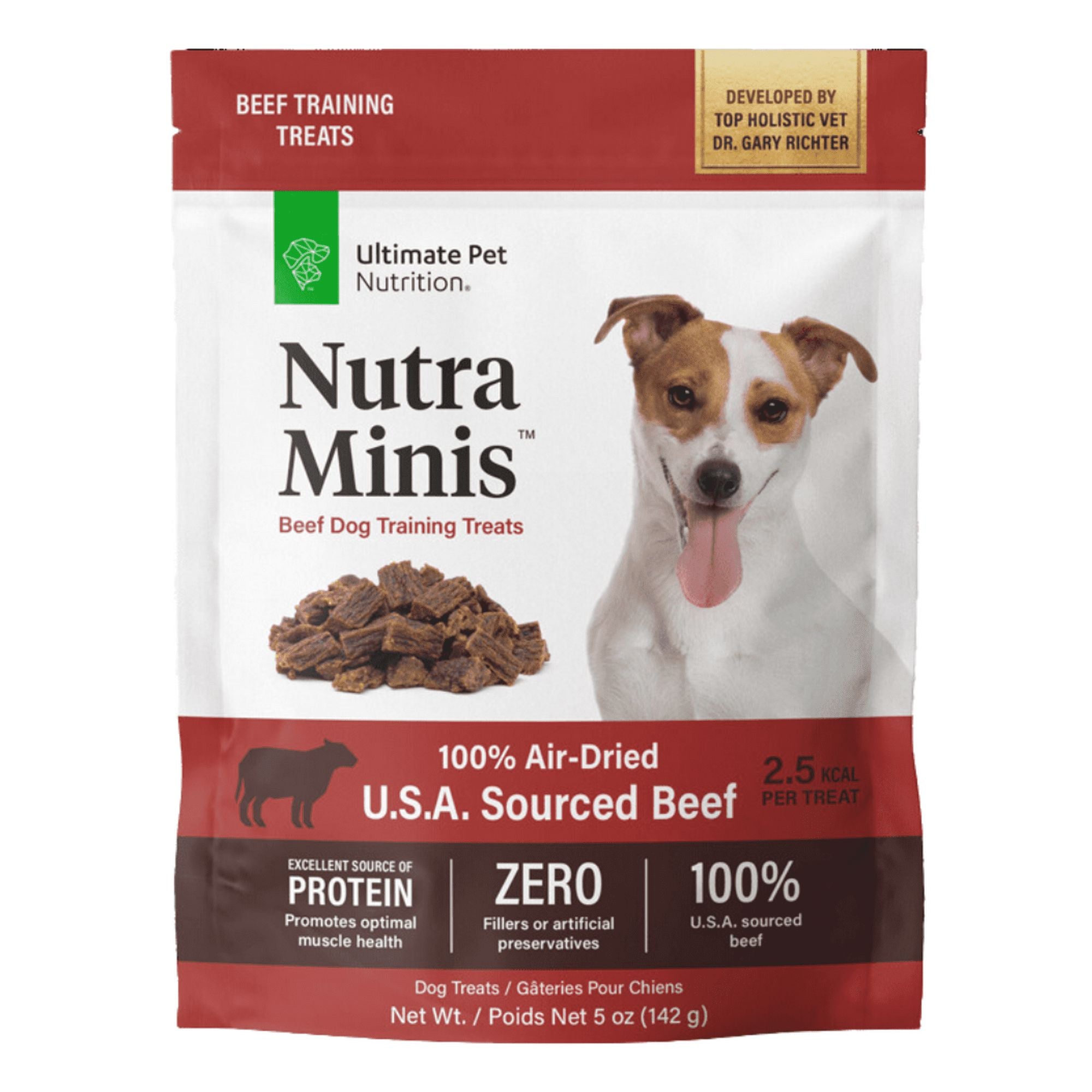 Ultimate Pet Nutrition Nutra Mini's Beef Recipe Air-Dried Training Dog Treats - 5 Oz Default Title