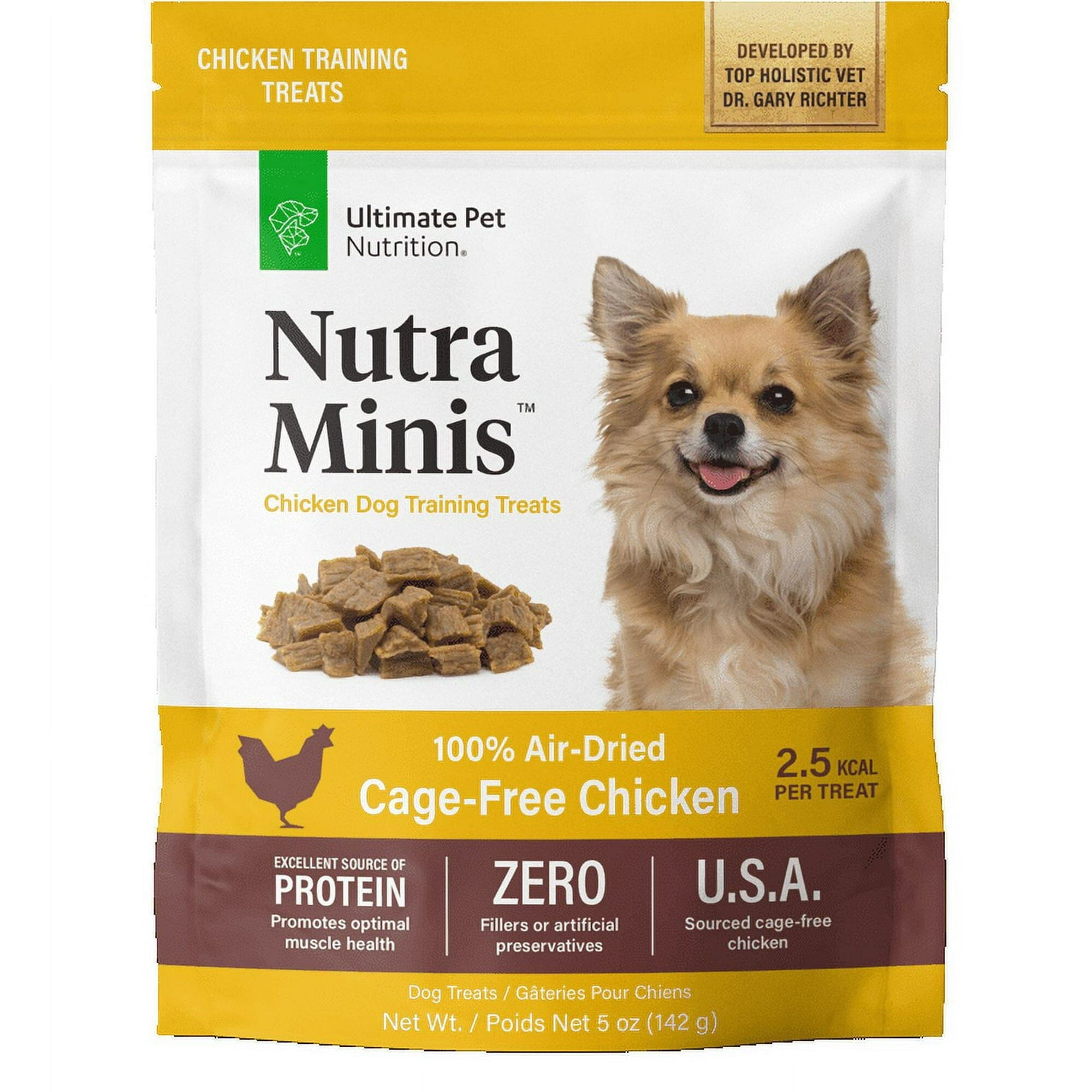 Ultimate Pet Nutrition Nutra Mini's Chicken Recipe Air-Dried Training Dog Treats - 5 Oz Default Title