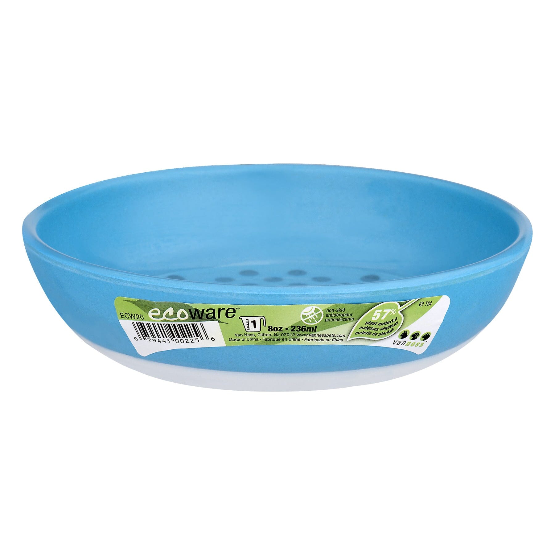 Van Ness EcoWare Non-Skid Degradable Eco-Friendly Plastic Cat and Dog Bowl - Assorted Color - 8 Oz Default Title