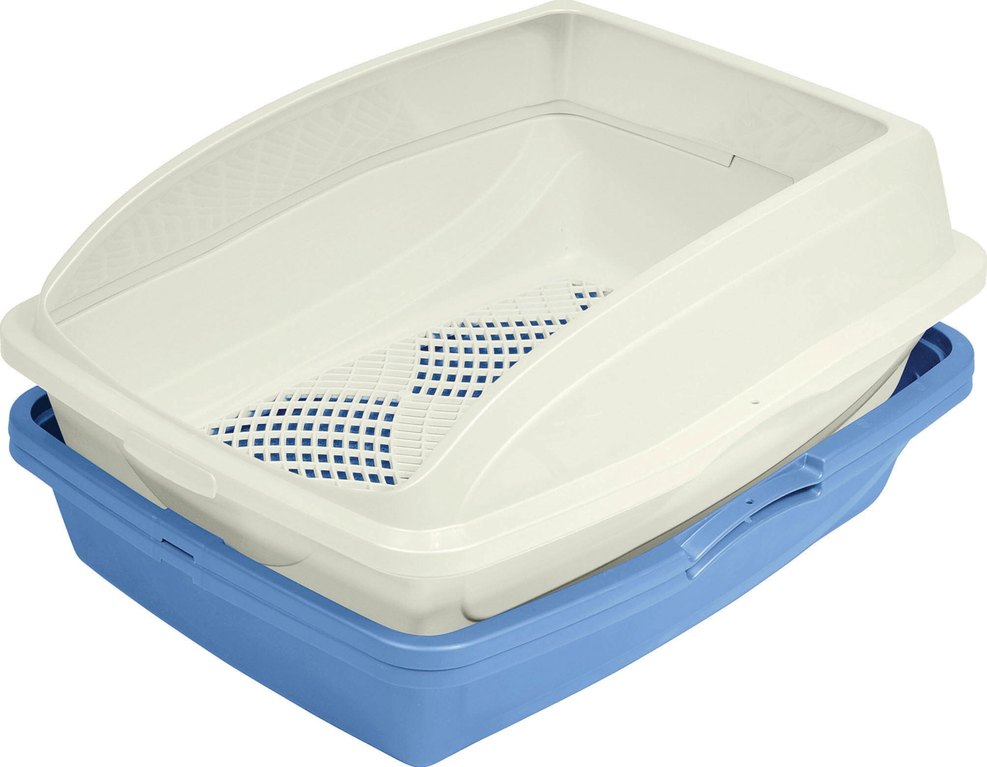 Van Ness Sifting Framed Cat Litter Pan - Blue - Large