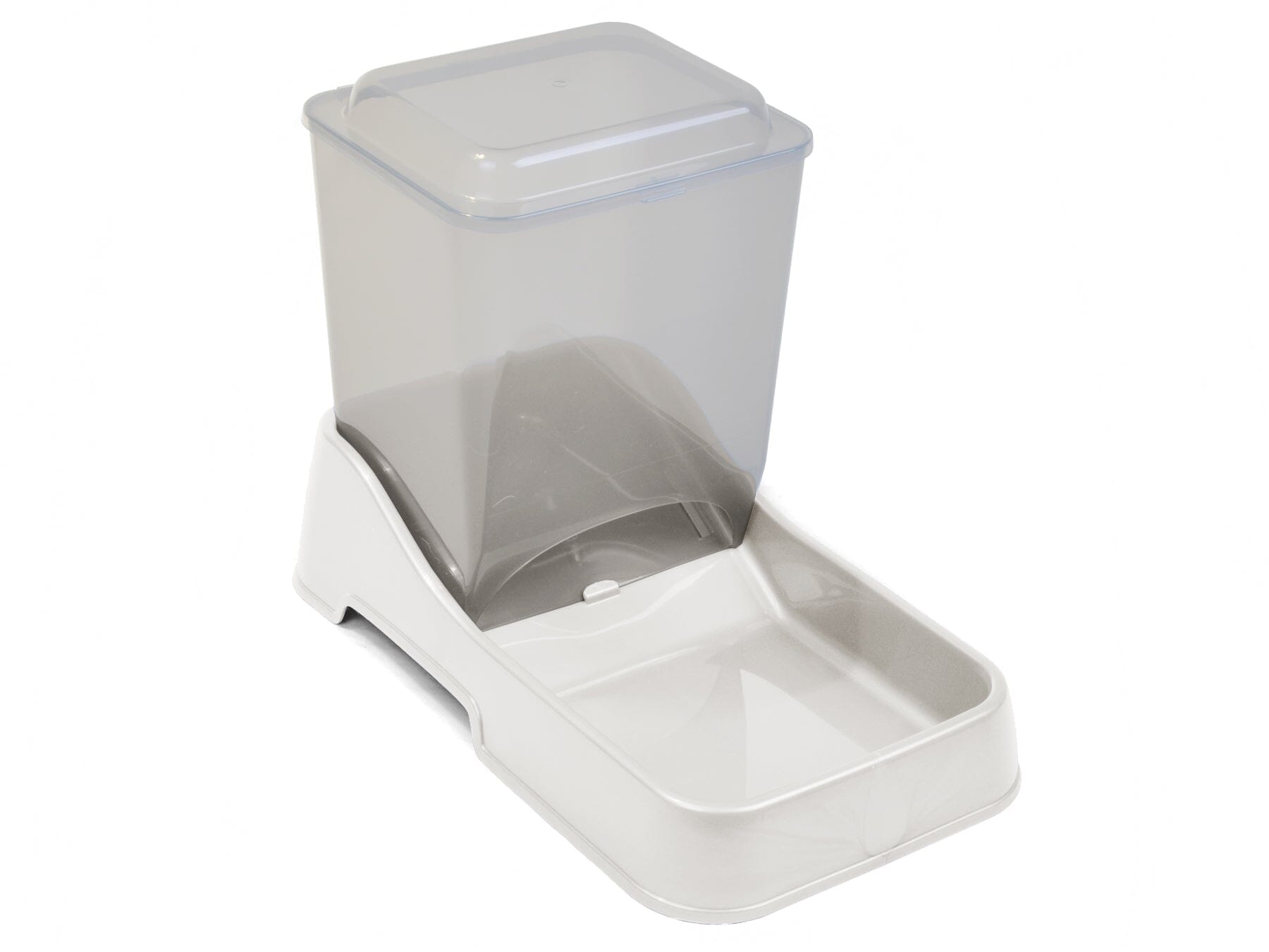 Van Ness Squared Bowl Gravity Auto Feeder with Hinged Top Cat and Dog Feeder Large - 10 Lbs Food Storage