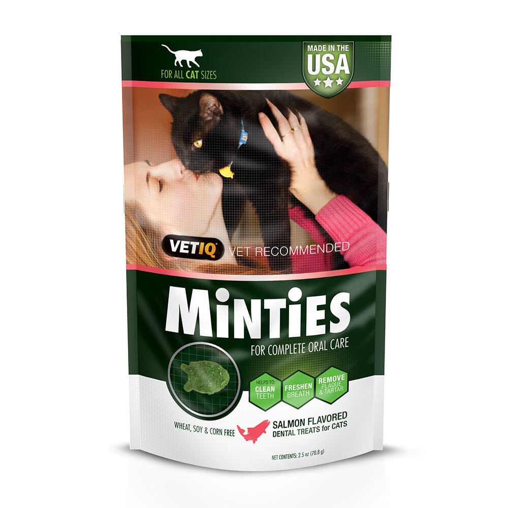 VETIQ Minties Salmon Flavored Fresh Breath and Tartar Control Dental Crunchy Cat Treats - 2.5 Oz Default Title