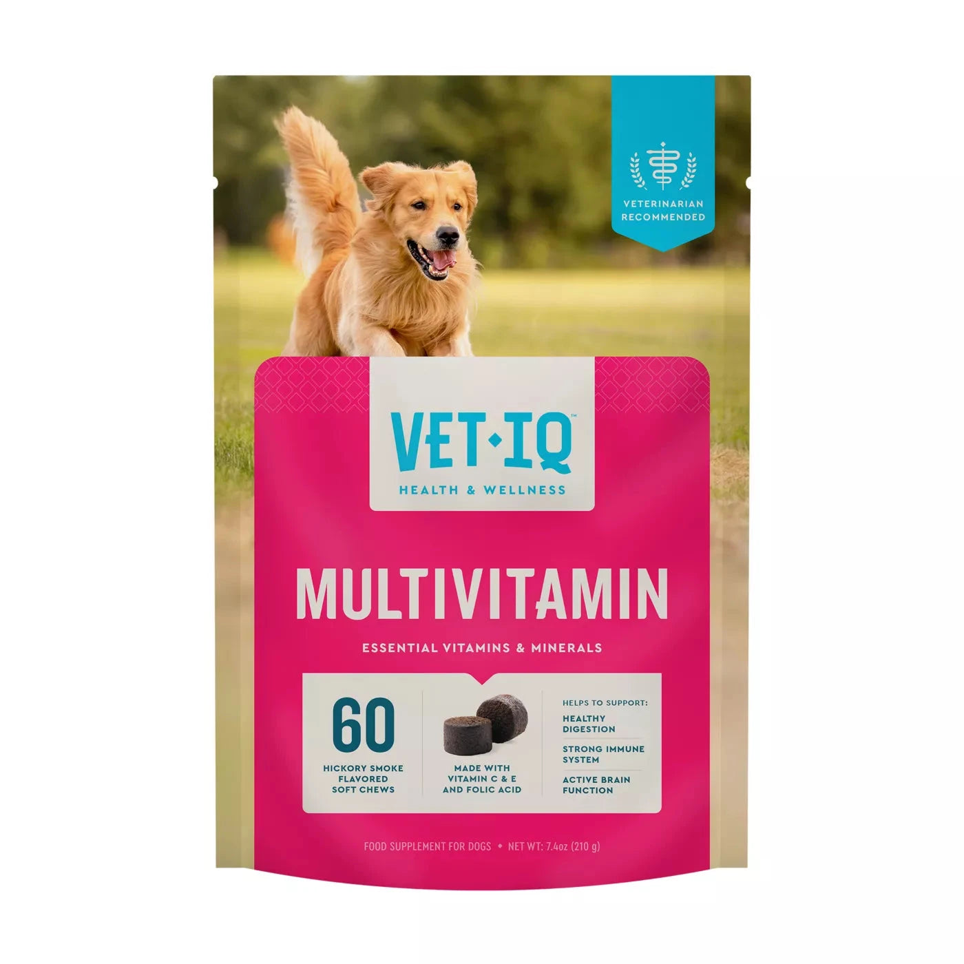 VETIQ Multi-Vitamin Hickory Smoke Flavored Soft Chew Dog Supplement - 60 Count